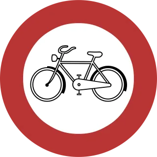Road sign Bicycle Restriction Stickdatei