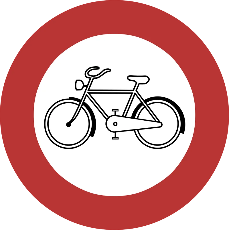 Road sign Bicycle Restriction Stickdatei – Sport