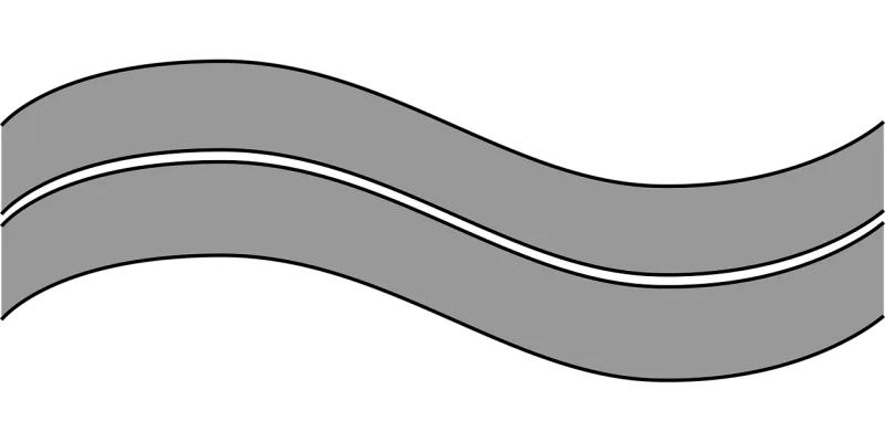 Graphic Road Solid line Stickdatei – Natur