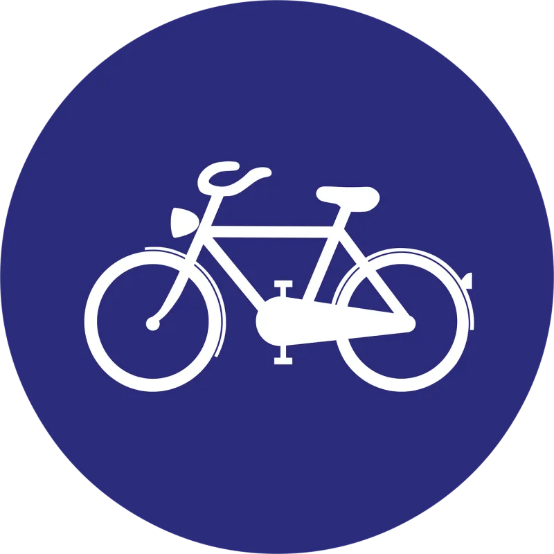 Cycle path Bicycle lane Road sign Stickdatei – Fahrzeuge