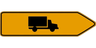 Direction Trucks Road sign Stickdatei