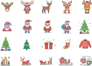 Christmas Icons Beautiful wallpaper Stickdatei