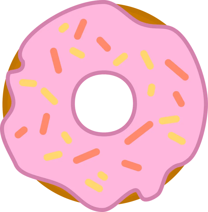 Donut Doughnut Glazed Stickdatei – Essen & Trinken