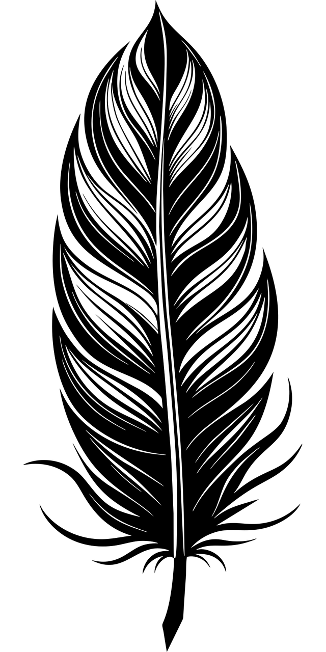 Ai generated Feather Quill Stickdatei – Natur