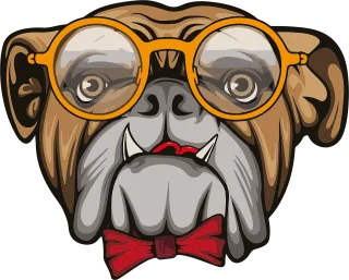 Dog Bulldog Nature Stickdatei