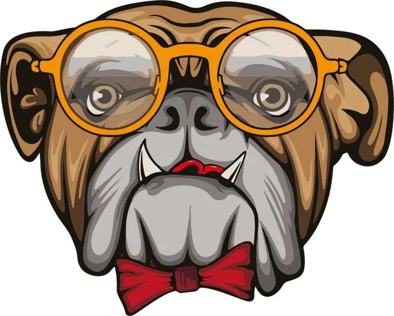 Dog Bulldog Nature Stickdatei – Tiere