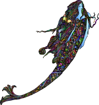 Mermaid Fantasy Creature Stickdatei