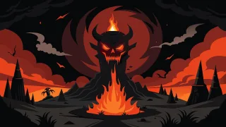 Ai generated Hell Fire Stickdatei – Fahrzeuge