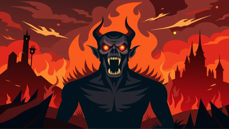 Ai generated Demon Hell Stickdatei – Fahrzeuge