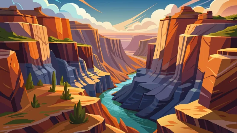 Ai generated Canyon Mountains Stickdatei – Natur