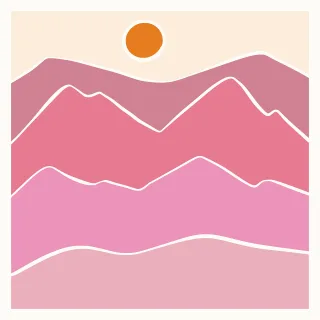 Landscape Mountain Naive Stickdatei