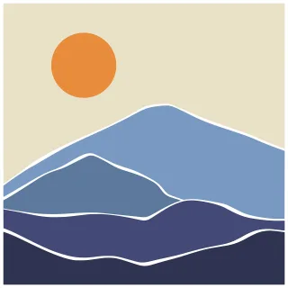 Mountain Art Draw Stickdatei