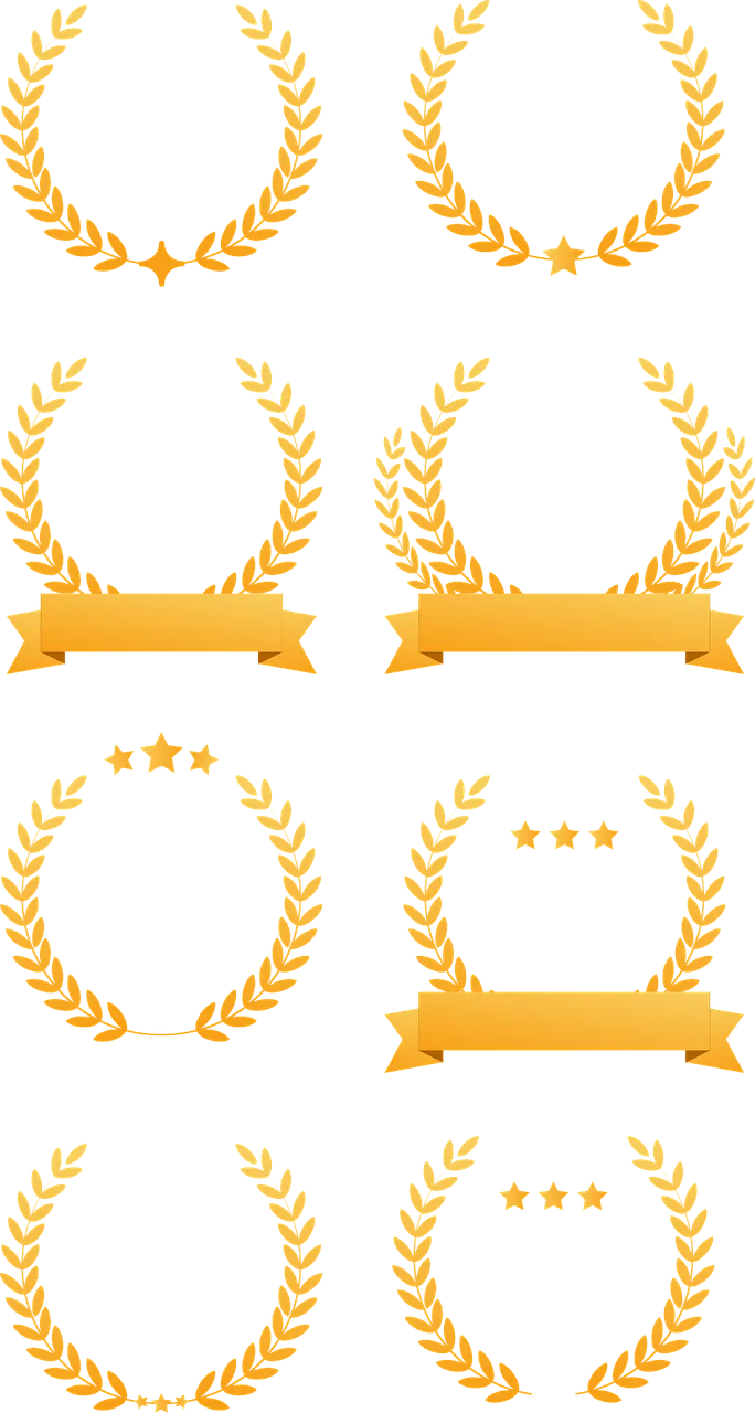 Laurel wreath Trophy Award Stickdatei – Weihnachten