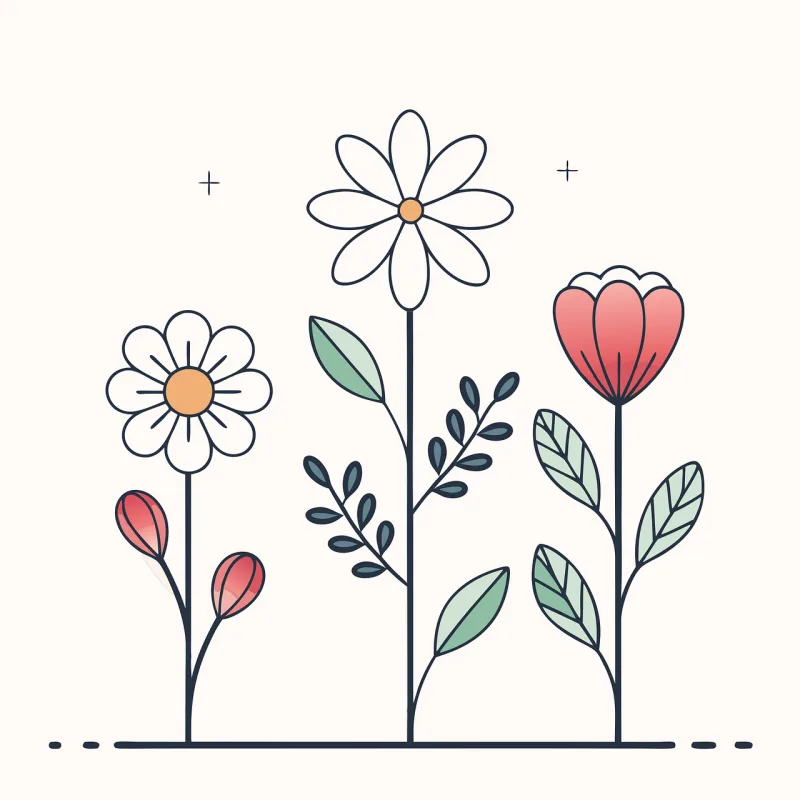 Flowers Flower background Petals Stickdatei – Blumen
