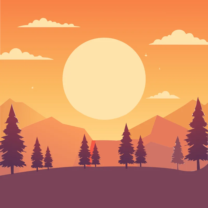 Ai generated Sunset Silhouette Stickdatei – Natur