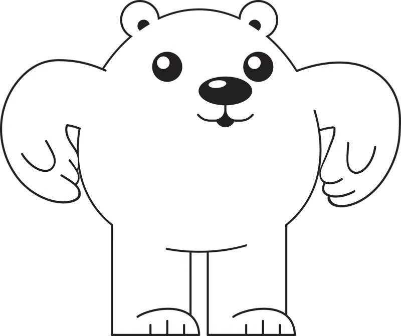 Bear Cartoon Polar bear Stickdatei – Tiere
