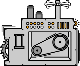 Machine Running Rattling Stickdatei
