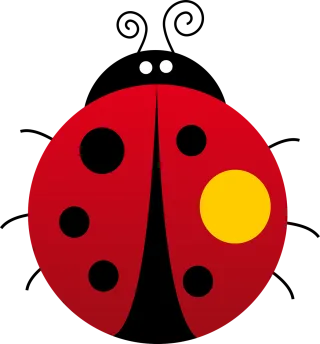 Ladybug Beetle Red Stickdatei
