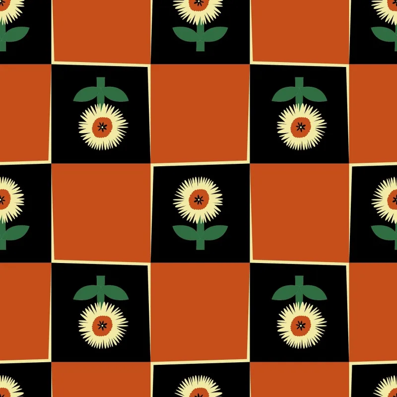 Pattern Flower Retro Stickdatei – Blumen