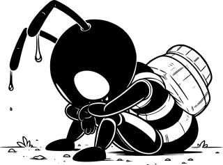 Ai generated Lonely Bee Stickdatei