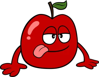Apple Fruit Red Stickdatei