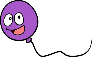 Balloon Purple Cartoon Stickdatei