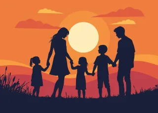 Family Togetherness Love Stickdatei