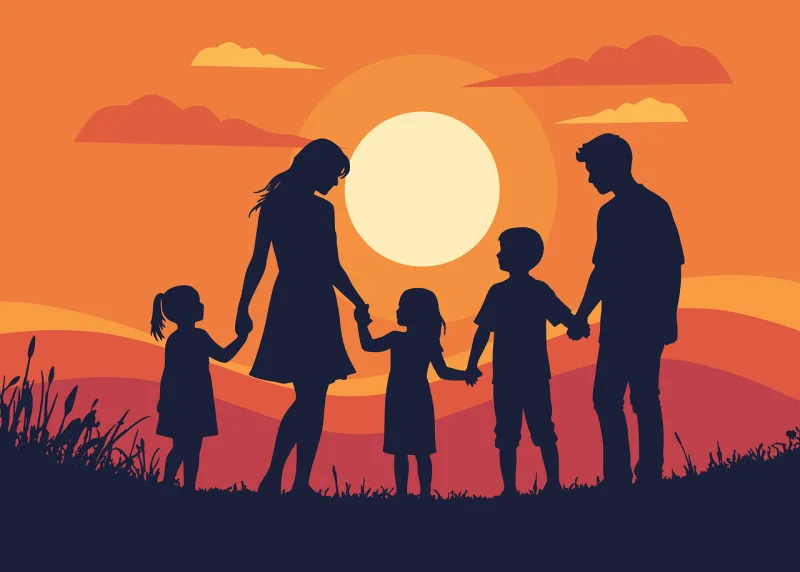 Family Togetherness Love Stickdatei – Herzen & Liebe