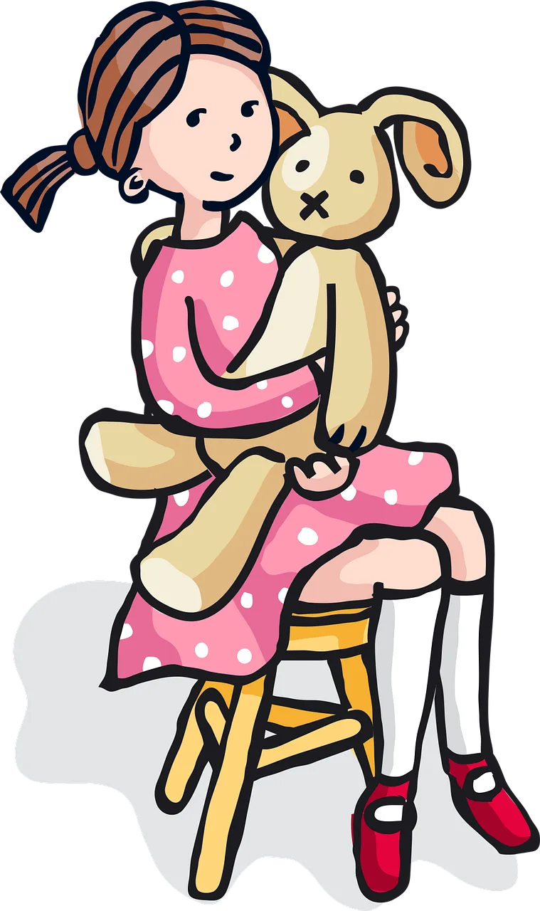 Girl Bunny Toy Stickdatei – Tiere