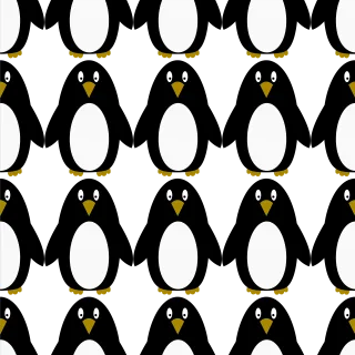 Pattern Penguin Seamless Stickdatei