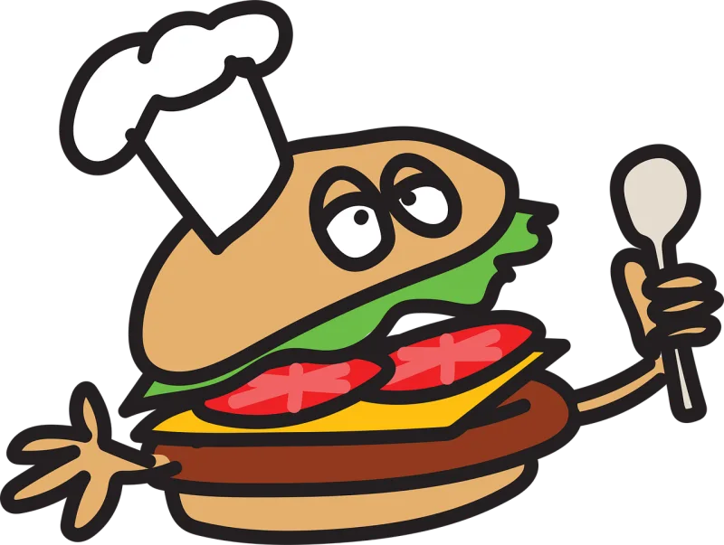 Chef Burger Cook Stickdatei – Essen & Trinken