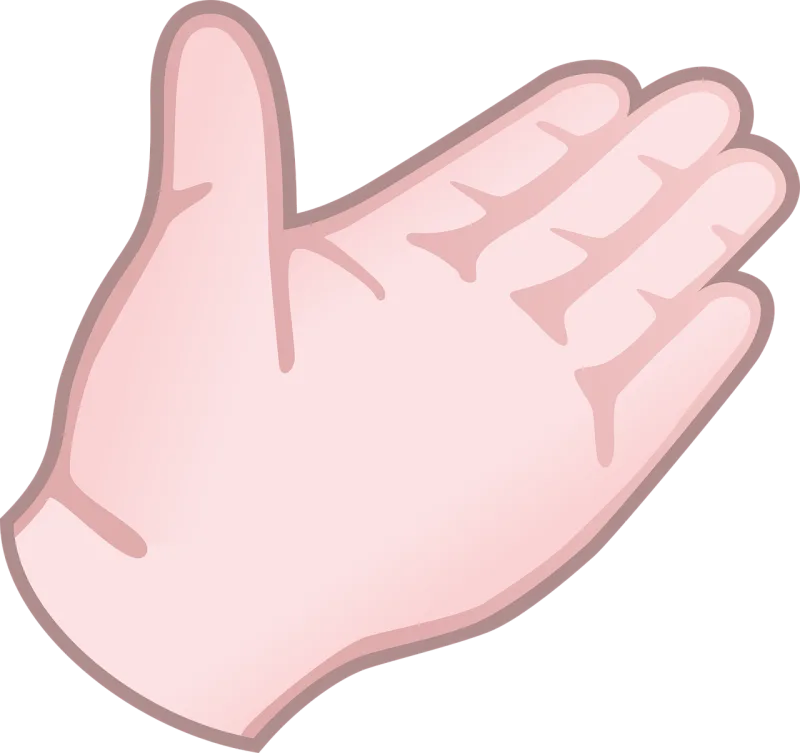 Palm Hand Open hand Stickdatei – Natur