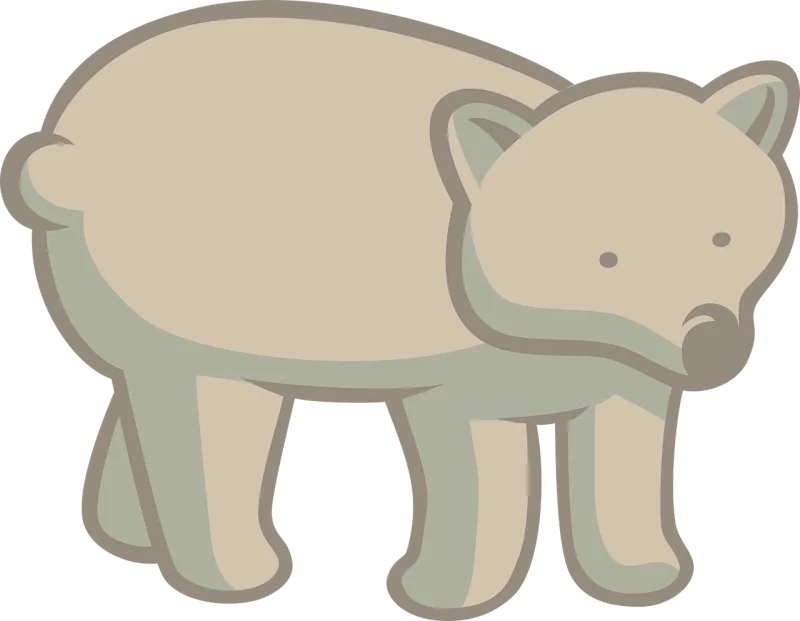 Bear Nature Animal Stickdatei – Kinder