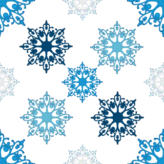 Pattern Snowflakes Seamless Stickdatei