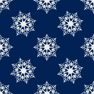 Pattern Snowflakes Seamless Stickdatei