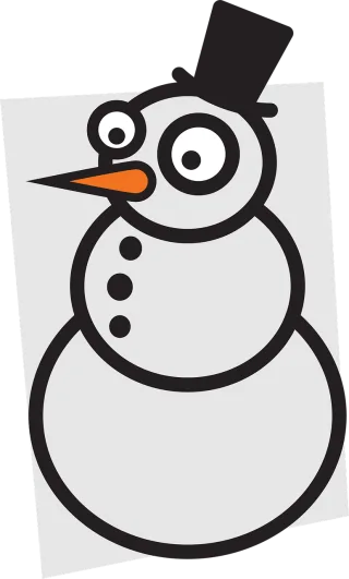 Snowman Character Nature Stickdatei