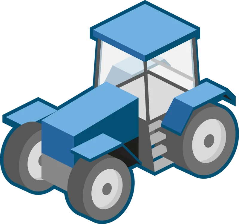 Blue Tractor Agriculture Stickdatei – Fahrzeuge