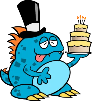 Monster Cake Cartoon Stickdatei