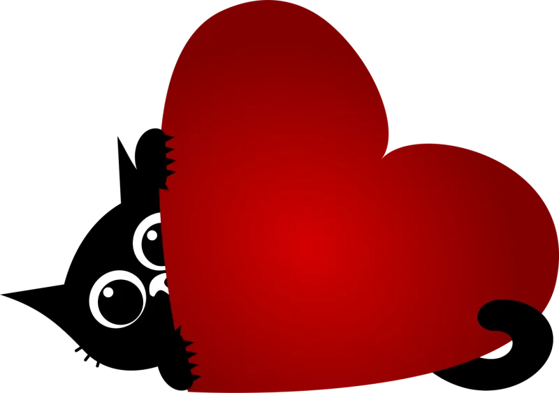 Cat Kitten Heart Stickdatei – Herzen & Liebe