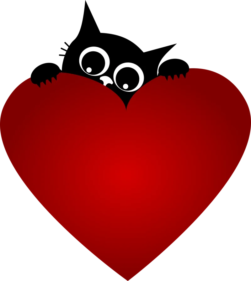 Cat Kitten Heart Stickdatei – Herzen & Liebe