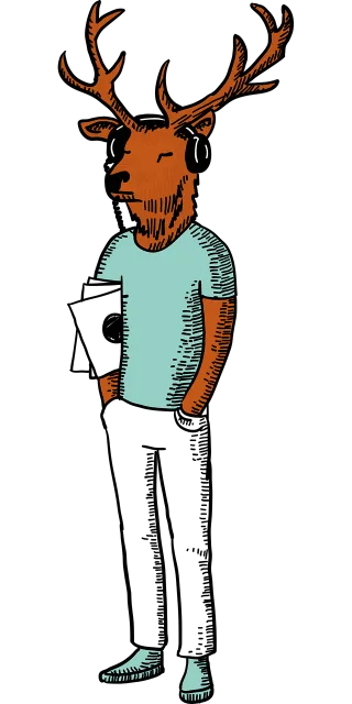 Stag Anthro Humanoid Stickdatei