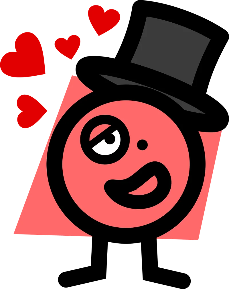 Love Hearts Top hat Stickdatei – Herzen & Liebe