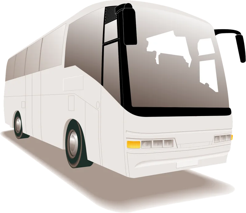 Bus White Travel Stickdatei – Fahrzeuge