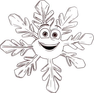 Ai generated Snowflake Cartoon Stickdatei