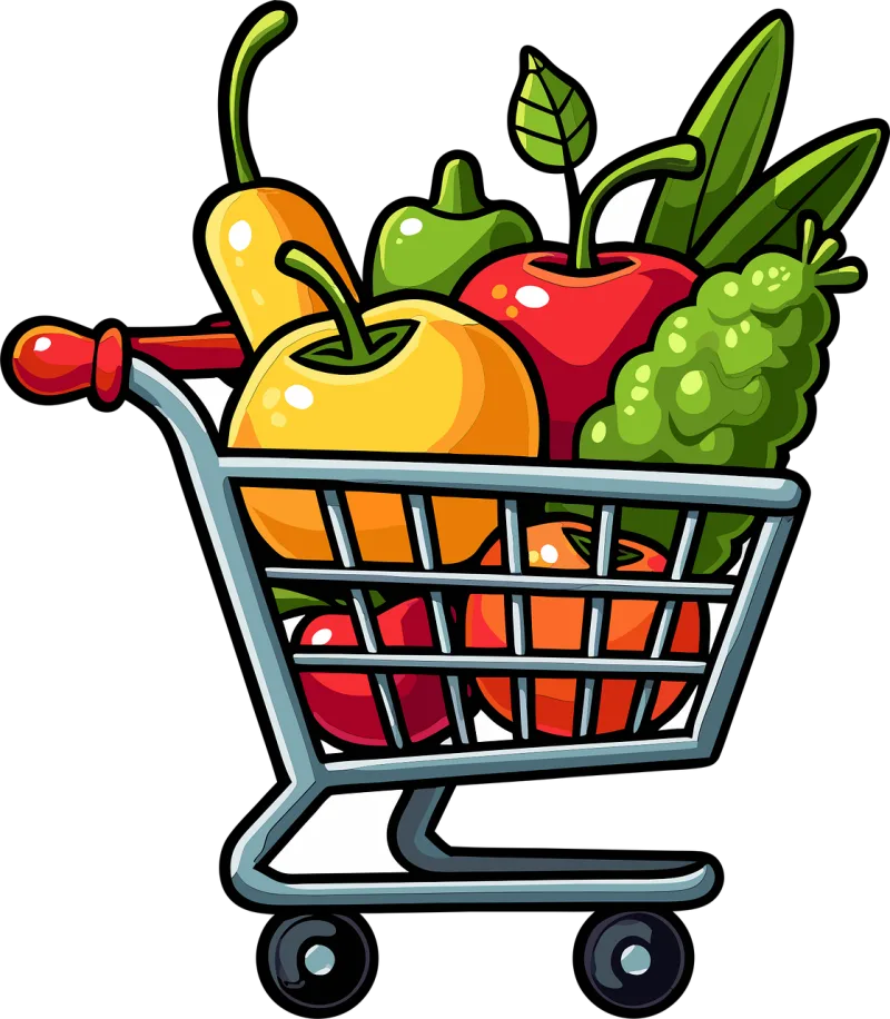 Ai generated Vegetables Cart Stickdatei – Essen & Trinken