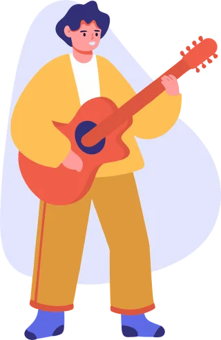 Ai generated Man Guitar Stickdatei