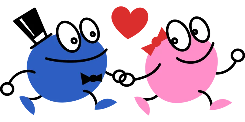 Characters Love Couple Stickdatei – Sport