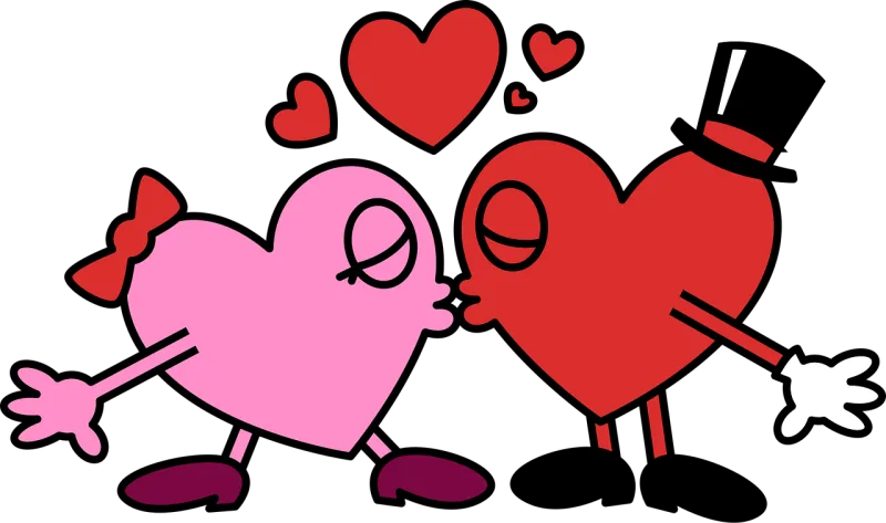 Hearts Love Kiss Stickdatei – Herzen & Liebe