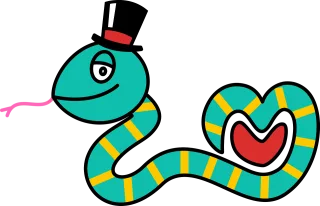 Snake Reptile Heart Stickdatei – Herzen & Liebe