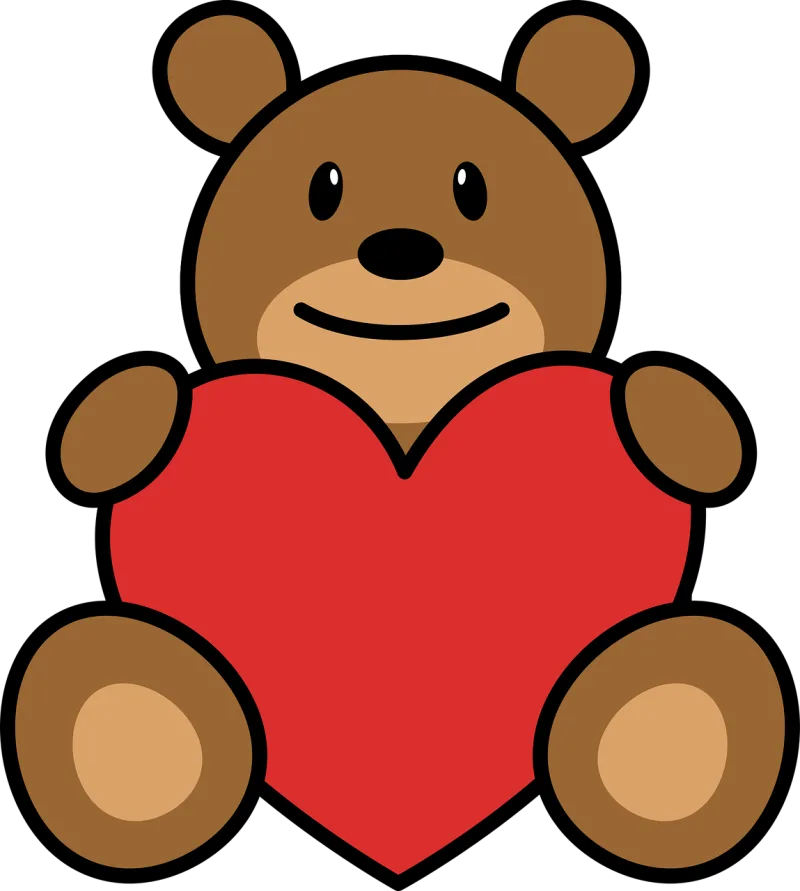 Teddy bear Bear Toy Stickdatei – Herzen & Liebe